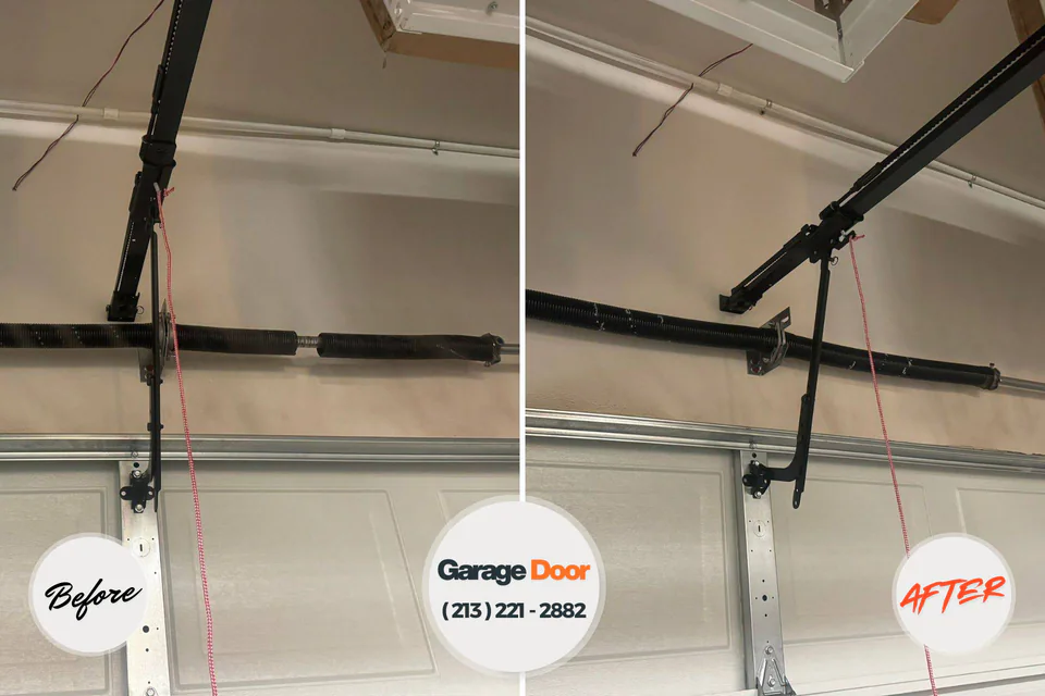 Before and after: garage door repair South Fulton, TN